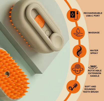 3-in-1 Electric Steam Grooming Brush for Cats & Dogs
